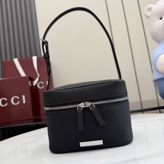 Gucci Tag Canvas Mini Black Shoulder Bag A00231