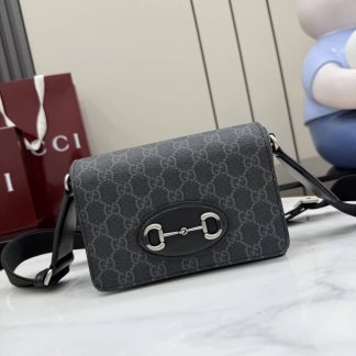 Gucci Horsebit 1955 Black Mini Shoulder Bag 855566