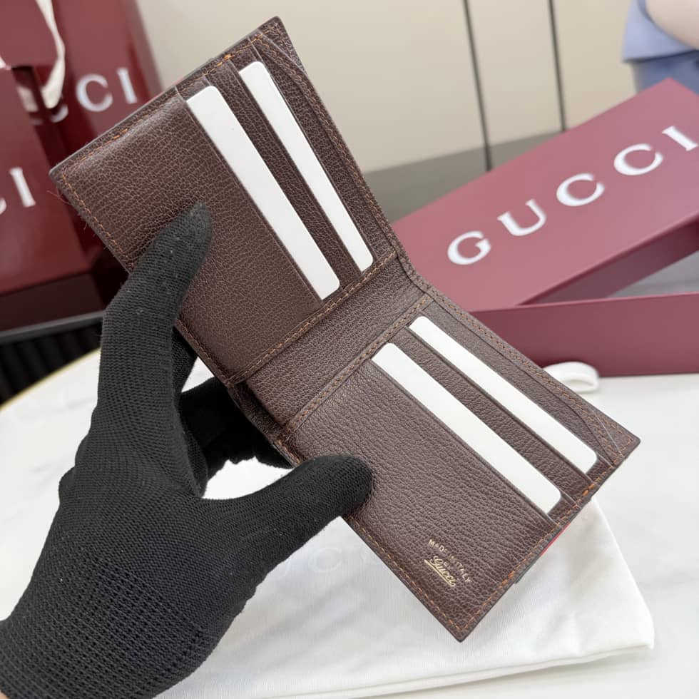 Gucci Canvas Bi-Fold Wallet Sand Brown 867335_7_157161 Gucci Canvas Bi-Fold Wallet Sand Brown 867335