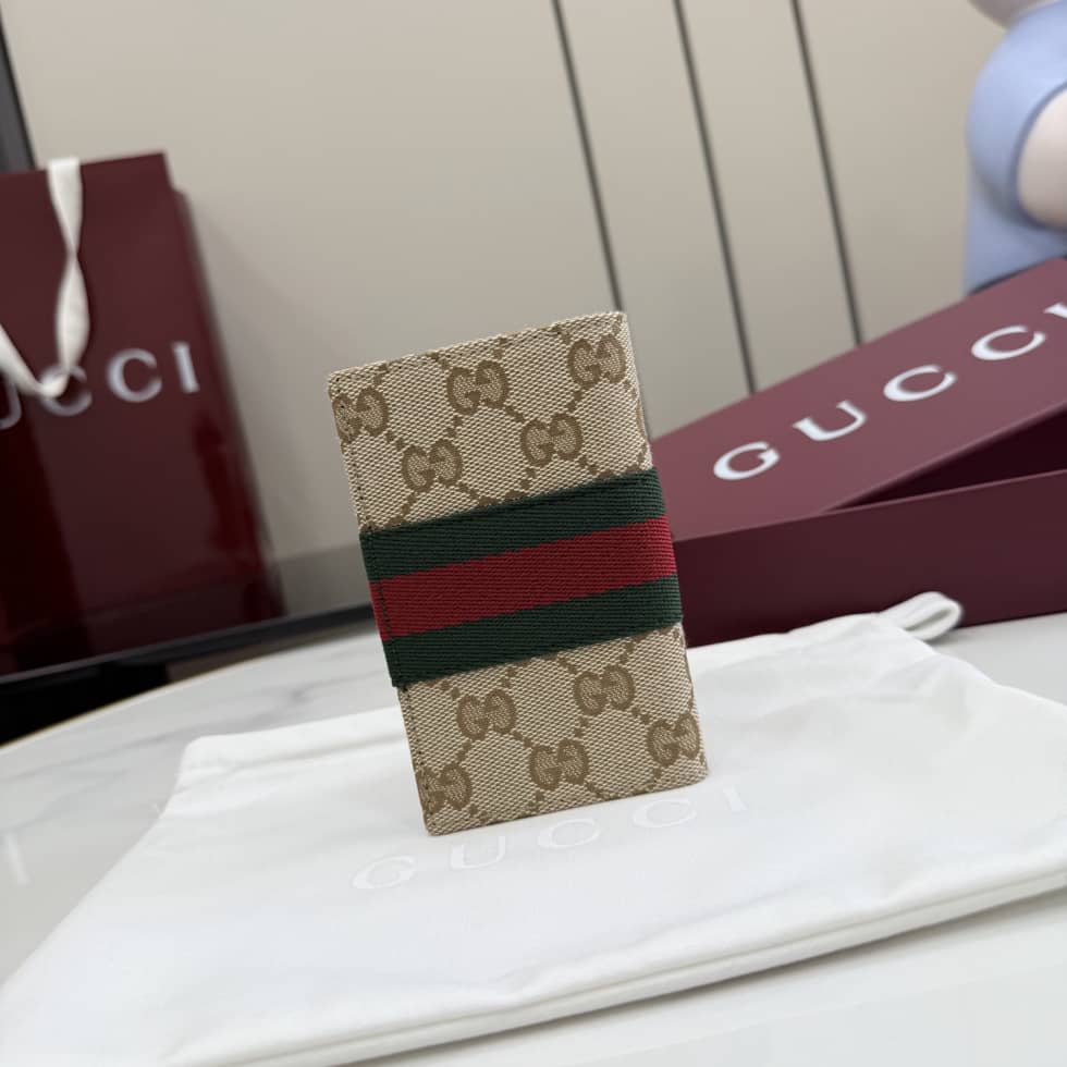 Gucci Canvas Card Case With Web Beige 867346_1_157191 Gucci Canvas Card Case With Web Beige 867346