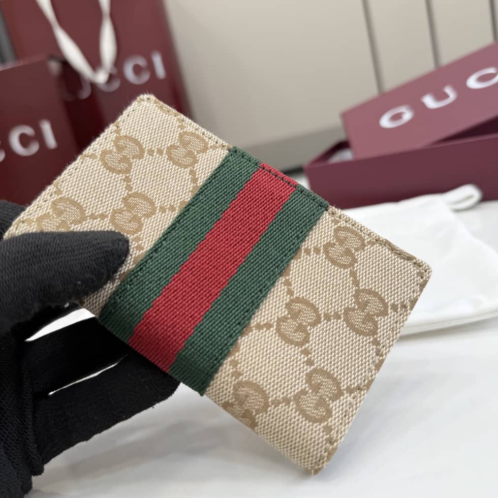 Gucci Canvas Card Case With Web Beige 867346_4_157191 Gucci Canvas Card Case With Web Beige 867346