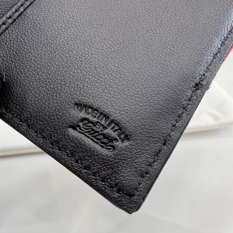 Gucci Leather Card Case With Web Black 867290_5_157201 Gucci Leather Card Case With Web Black 867290