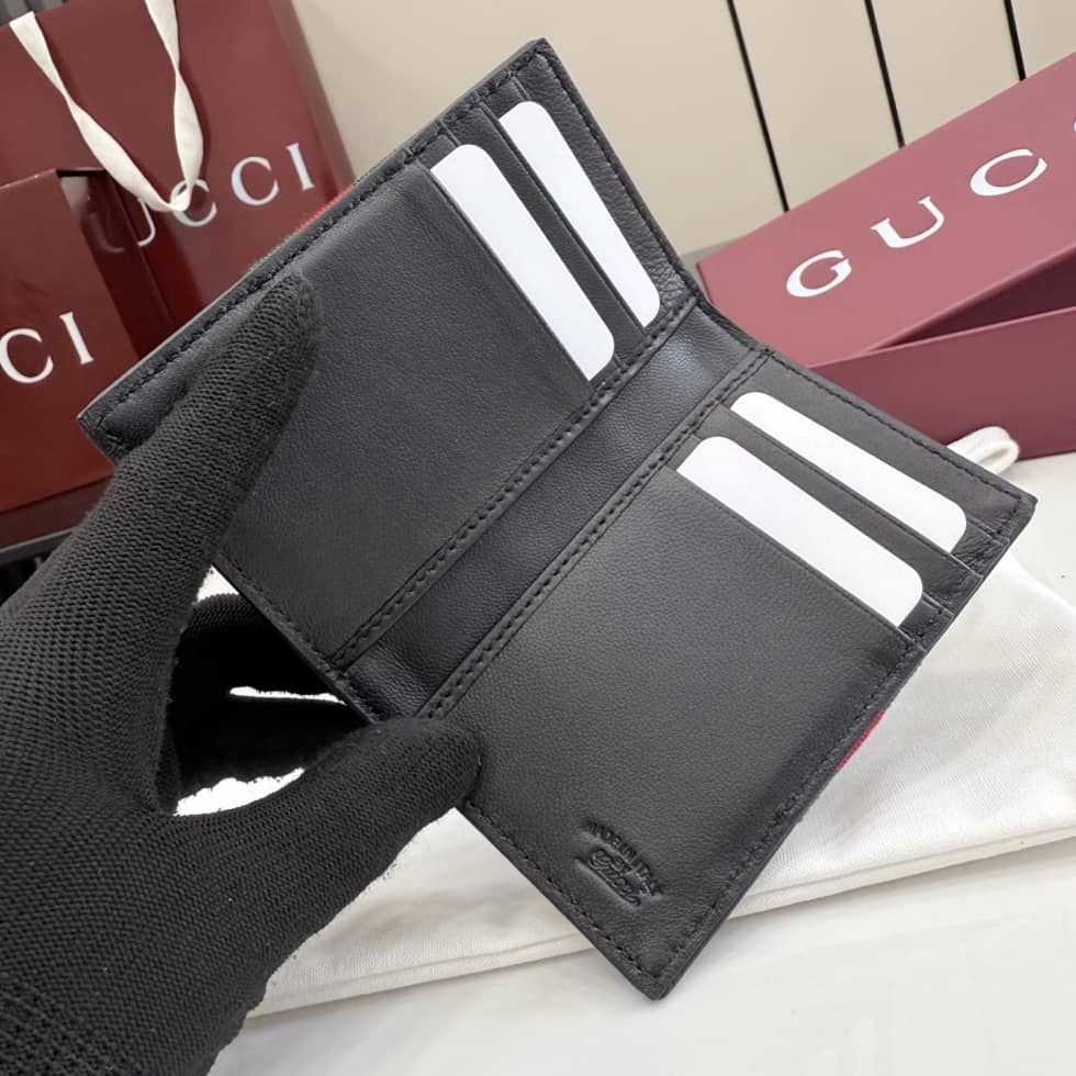 Gucci Leather Card Case With Web Black 867290_7_157201 Gucci Leather Card Case With Web Black 867290
