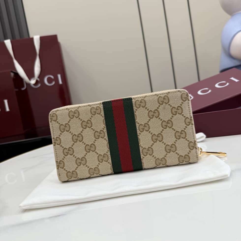Gucci Horsebit Web Zip Around Wallet Beige 867124_1_157221 Gucci Horsebit Web Zip Around Wallet Beige 867124