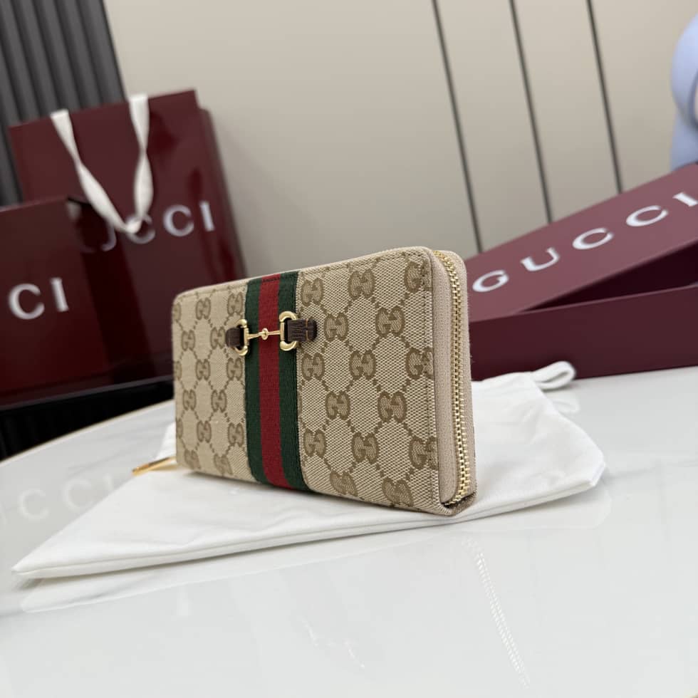 Gucci Horsebit Web Zip Around Wallet Beige 867124_2_157221 Gucci Horsebit Web Zip Around Wallet Beige 867124