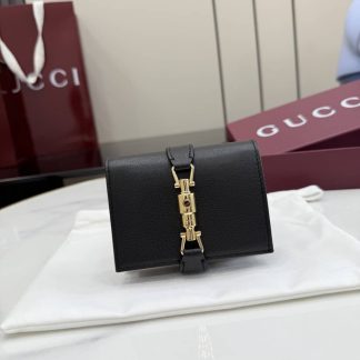 Gucci Jackie Leather Medium Wallet Black 867166