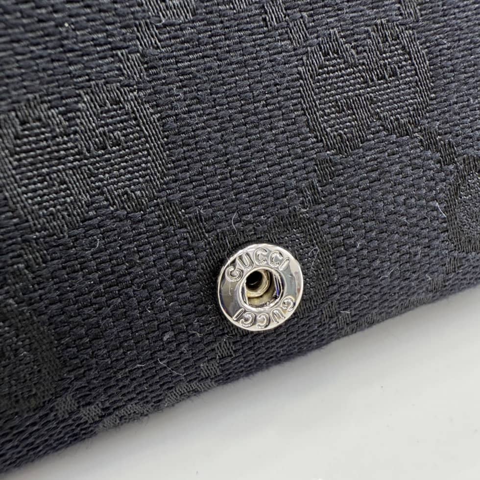 Gucci Jackie Canvas Wallet On Chain Black 867165_4_157281 Gucci Jackie Canvas Wallet On Chain Black 867165