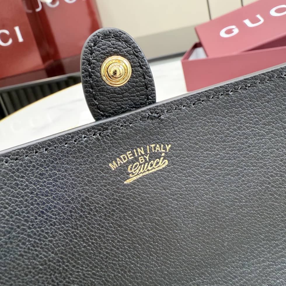 Gucci Jackie Leather Black Wallet on Chain 867165_7_157291 Gucci Jackie Leather Black Wallet on Chain 867165