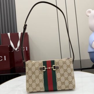Gucci Horsebite Web Beige Mini Shoulder Bag 867130
