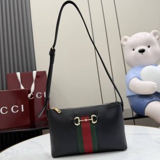 Gucci Horsebite Web Black Mini Shoulder Bag 867130