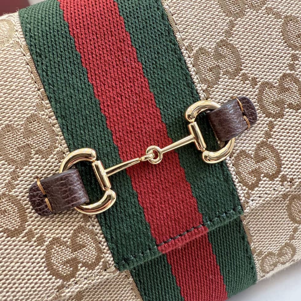 Gucci Horsebit Web Beige Wallet with Strap 867120_4_157321 Gucci Horsebit Web Beige Wallet with Strap 867120