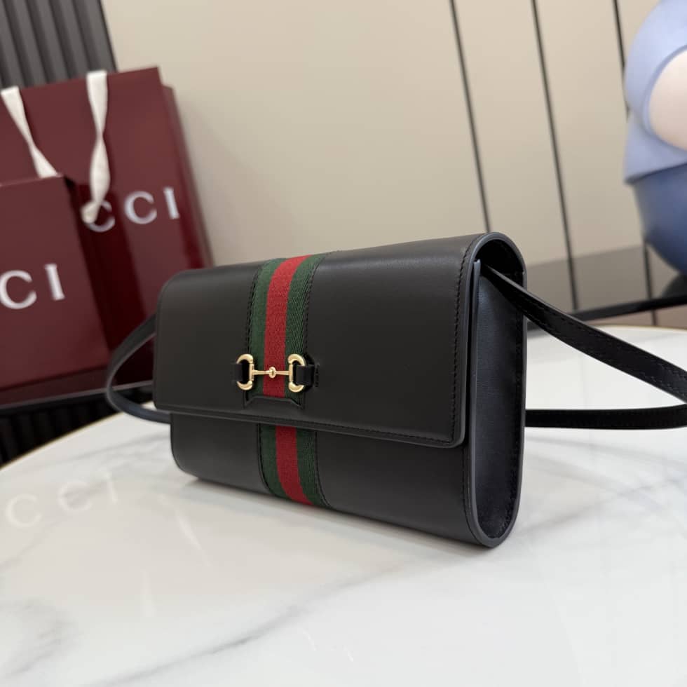 Gucci Horsebit Web Black Wallet With Strap 867120_2_157331 Gucci Horsebit Web Black Wallet With Strap 867120