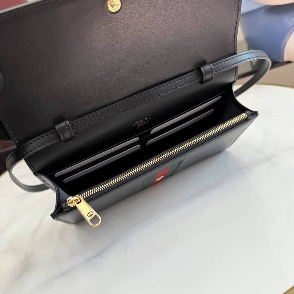 Gucci Horsebit Web Black Wallet With Strap 867120_7_157331 Gucci Horsebit Web Black Wallet With Strap 867120