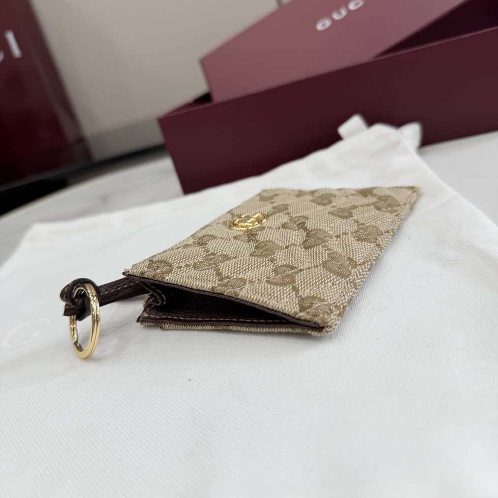 Gucci GG Marmont Zip Key Pouch Beige 837747_7_157371 Gucci GG Marmont Zip Key Pouch Beige 837747