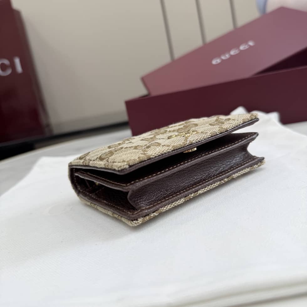 Gucci GG Marmont Canvas Beige Small Wallet 466492_3_157381 Gucci GG Marmont Canvas Beige Small Wallet 466492