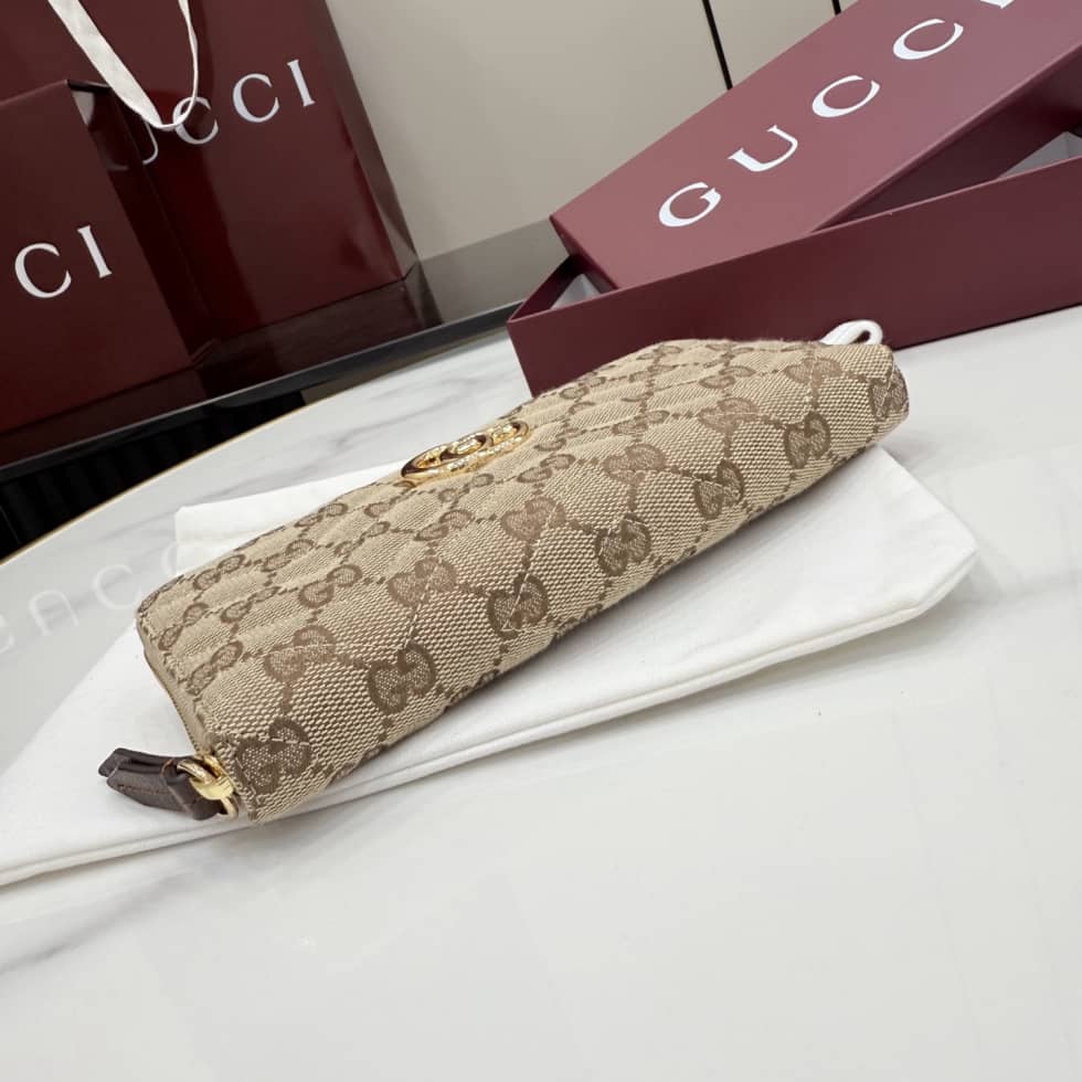 Gucci GG Marmont Beige Zip Around Wallet 443123_4_157401 Gucci GG Marmont Beige Zip Around Wallet 443123