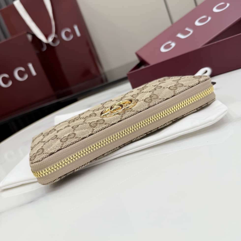 Gucci GG Marmont Beige Zip Around Wallet 443123_6_157401 Gucci GG Marmont Beige Zip Around Wallet 443123