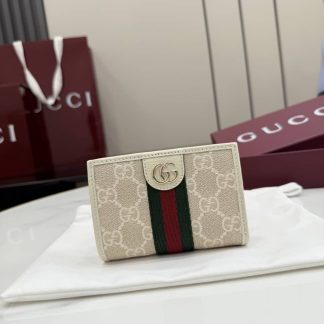 Gucci Ophidia Canvas Small Ivory Wallet 838468