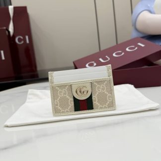 Gucci Ophidia Canvas Beige Card Case 838486