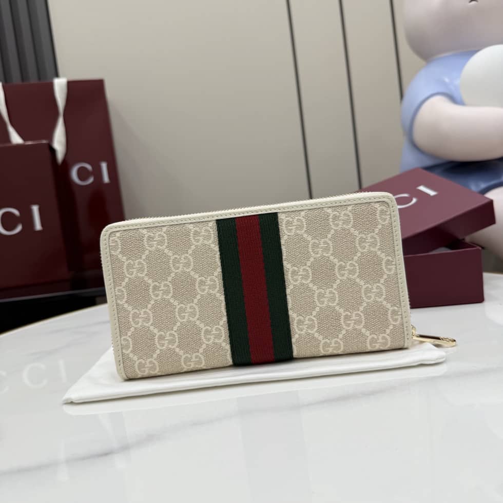 Gucci Ophidia Beige Zip Around Wallet 838484_1_157470 Gucci Ophidia Beige Zip Around Wallet 838484