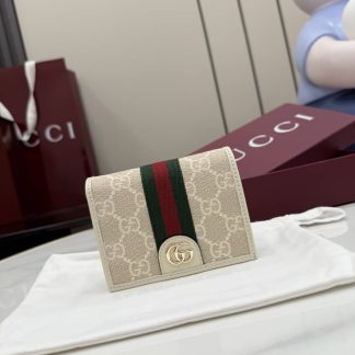 Gucci Ophidia Canvas Small Beige Wallet 838487
