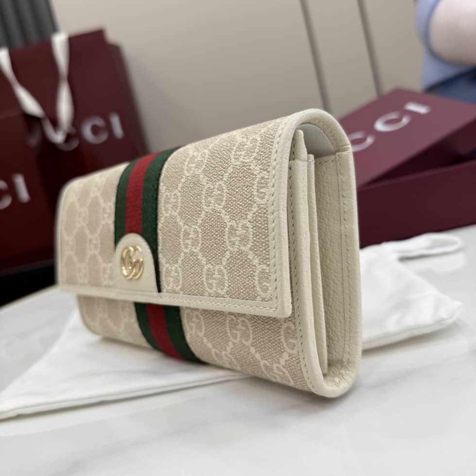 Gucci Ophidia Canvas Beige Continental Wallet_2_157490 Gucci Ophidia Canvas Beige Continental Wallet