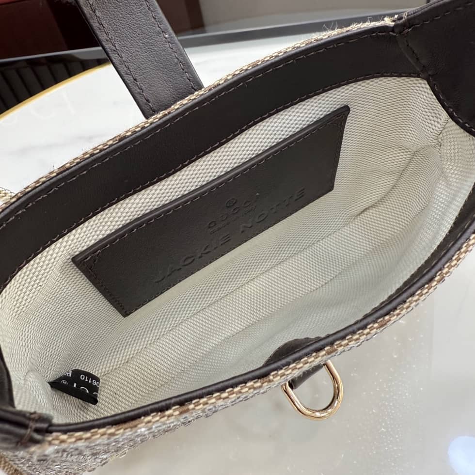 Gucci Jackie Notte Canvas Mini Brown Shoulder Bag_7_157550 Gucci Jackie Notte Canvas Mini Brown Shoulder Bag