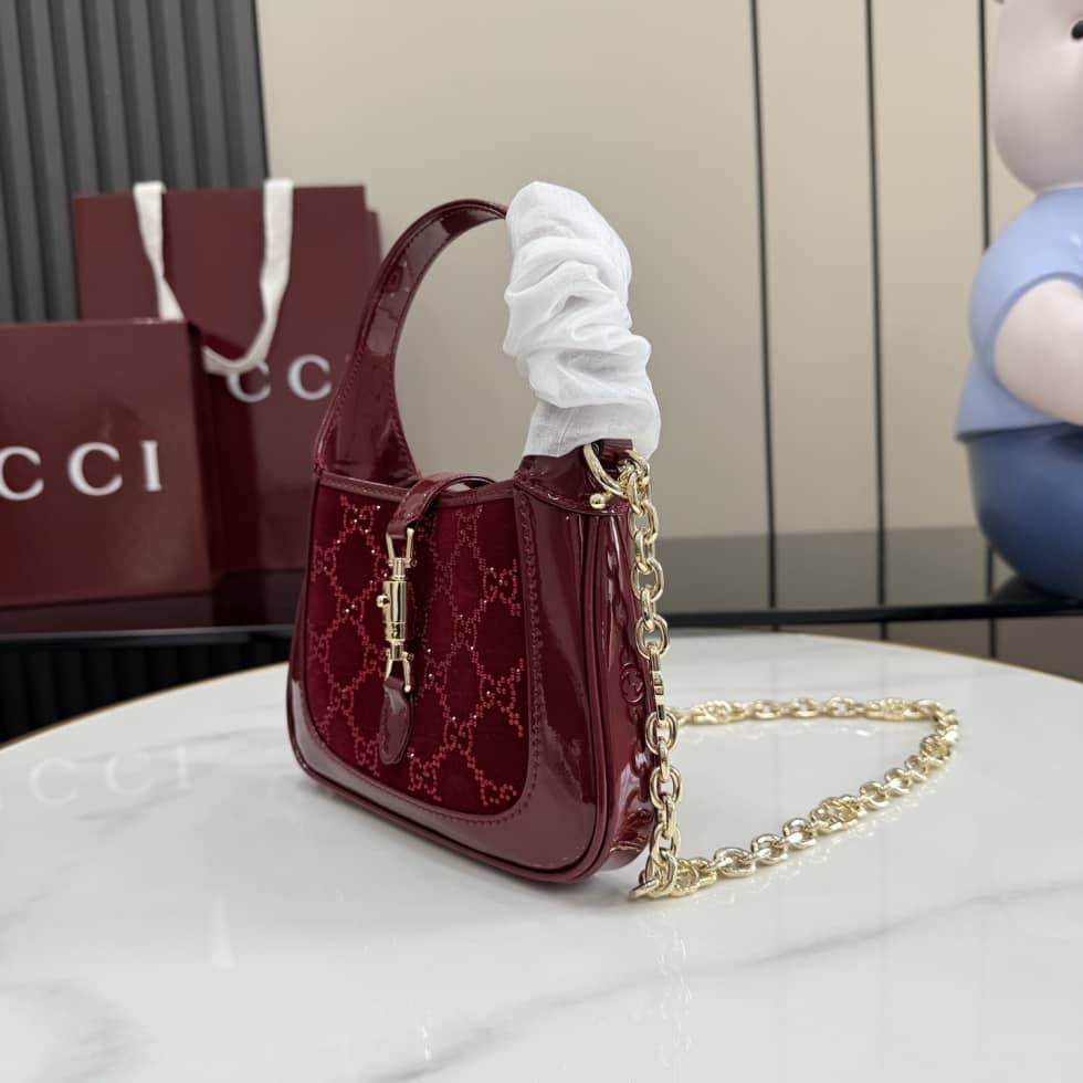 Gucci Jackie Notte Crystal Mini Burgundy Shoulder Bag_2_157560 Gucci Jackie Notte Crystal Mini Burgundy Shoulder Bag