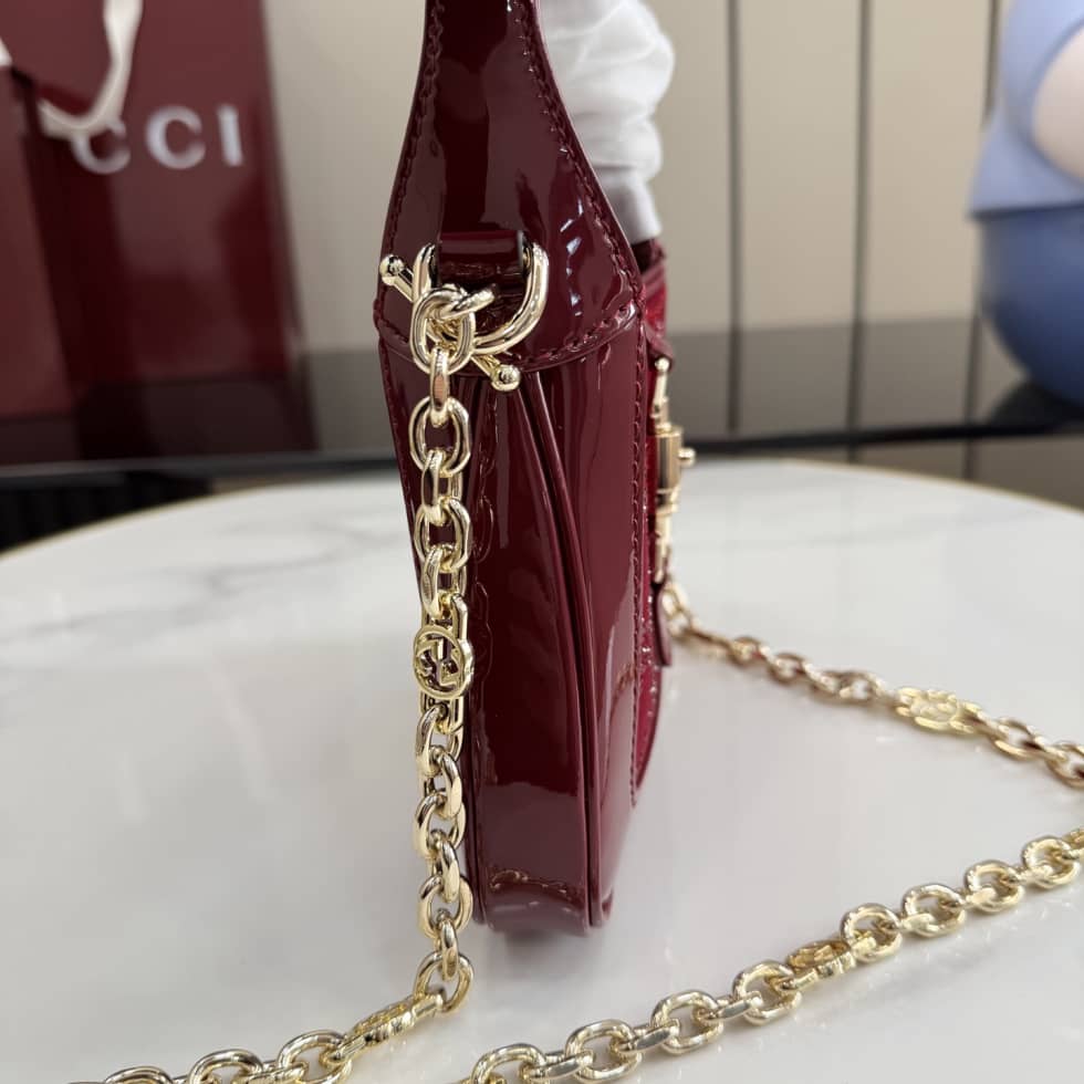 Gucci Jackie Notte Crystal Mini Burgundy Shoulder Bag_6_157560 Gucci Jackie Notte Crystal Mini Burgundy Shoulder Bag