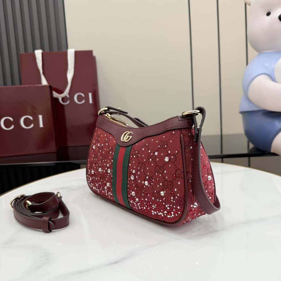 Gucci Ophidia Crystal Small Red Shoulder Bag_2_157570 Gucci Ophidia Crystal Small Red Shoulder Bag