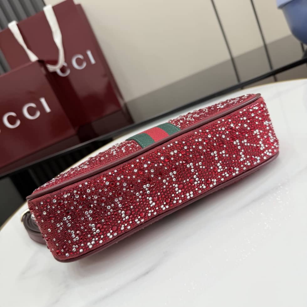 Gucci Ophidia Crystal Small Red Shoulder Bag_3_157570 Gucci Ophidia Crystal Small Red Shoulder Bag