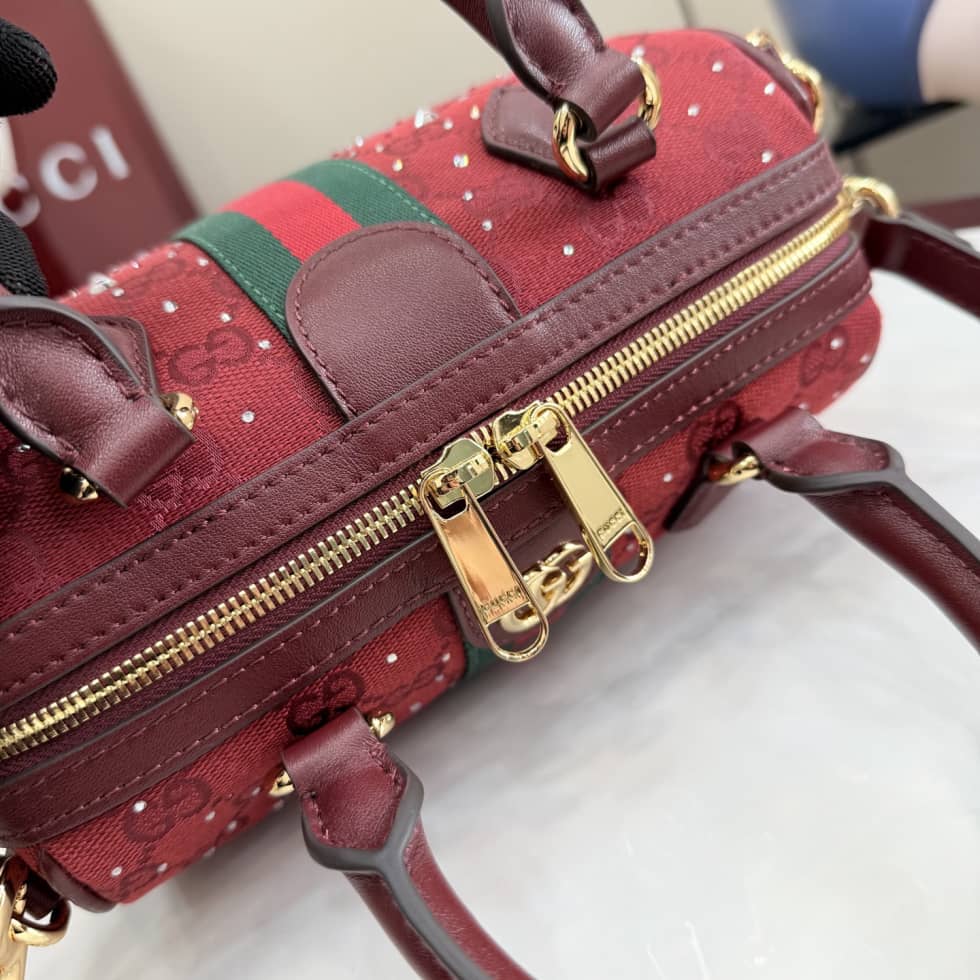 Gucci Ophidia Crystal Small Red Boston Bag 841294_6_157580 Gucci Ophidia Crystal Small Red Boston Bag 841294