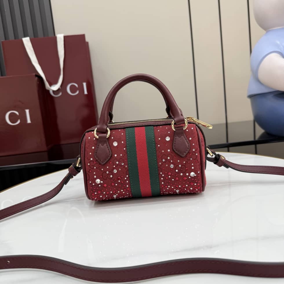 Gucci Ophidia Crystal Super Mini Red Top Handle Bag_1_157590 Gucci Ophidia Crystal Super Mini Red Top Handle Bag