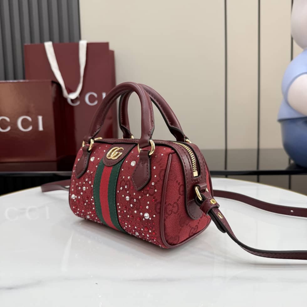 Gucci Ophidia Crystal Super Mini Red Top Handle Bag_2_157590 Gucci Ophidia Crystal Super Mini Red Top Handle Bag