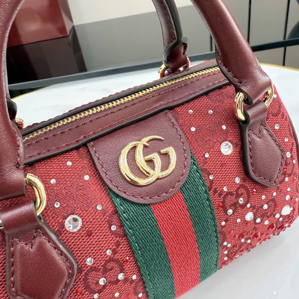 Gucci Ophidia Crystal Super Mini Red Top Handle Bag_4_157590 Gucci Ophidia Crystal Super Mini Red Top Handle Bag