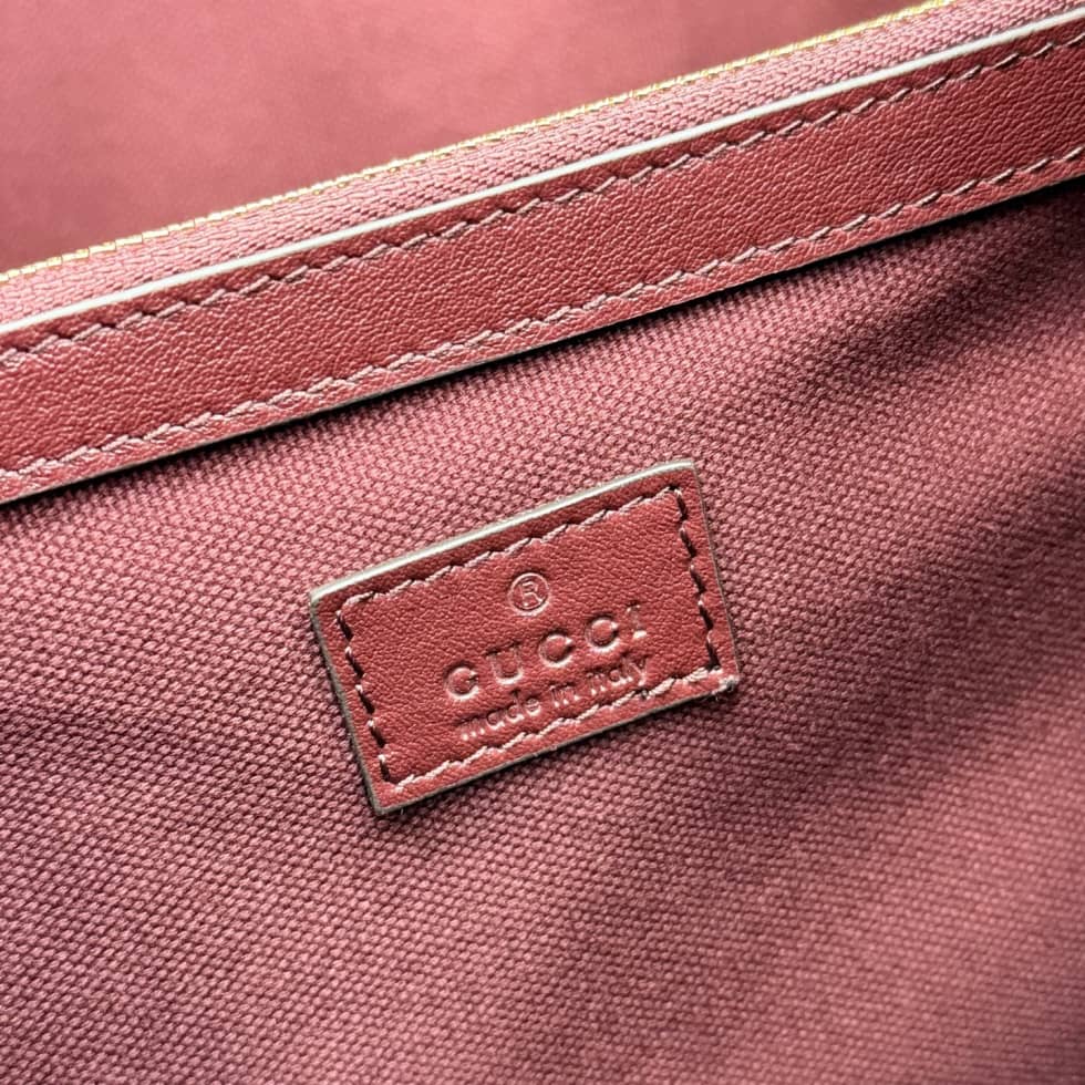 Gucci GG Emblem Canvas Medium Red Bucket Bag_8_157680 Gucci GG Emblem Canvas Medium Red Bucket Bag