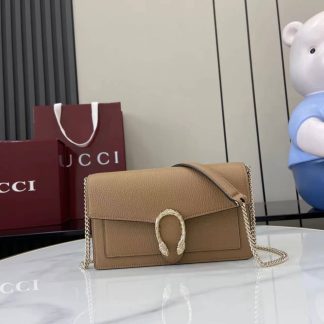 Gucci Dionysus Leather Small WOC Brown 837373