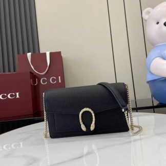 Gucci Dionysus Leather Small WOC Black 837373