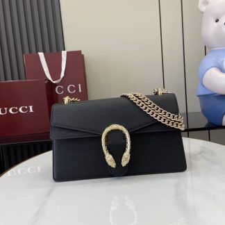 Gucci Dionysus Leather Medium Black Shoulder Bag