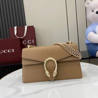 Gucci Dionysus Leather Medium Brown Shoulder Bag