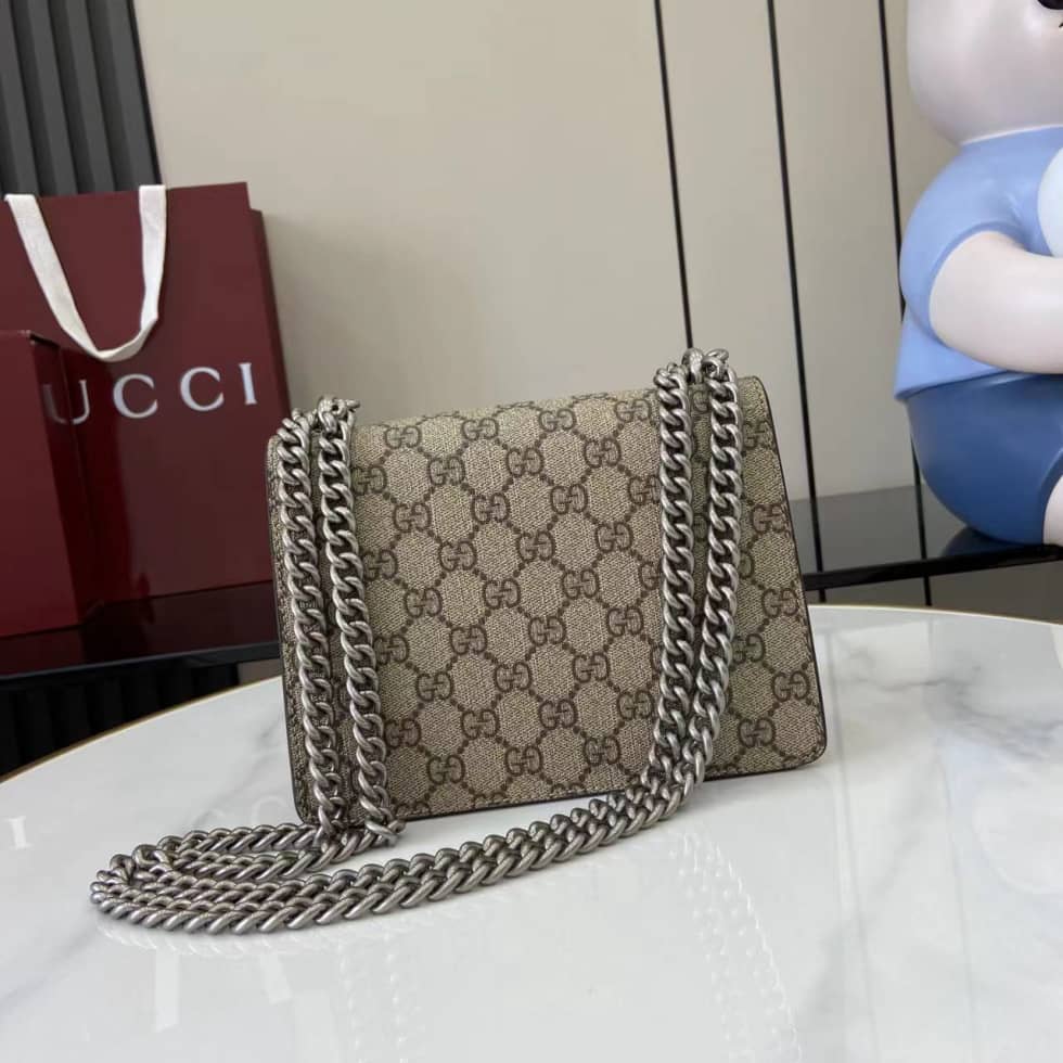 Gucci Dionysus GG Supreme Brown Mini Crossbody Bag_1_157790 Gucci Dionysus GG Supreme Brown Mini Crossbody Bag