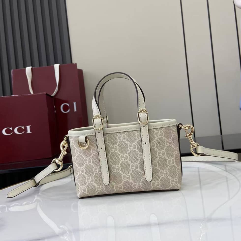 Gucci GG Emblem Coated Mini White Shoulder Bag_10_157830 Gucci GG Emblem Coated Mini White Shoulder Bag