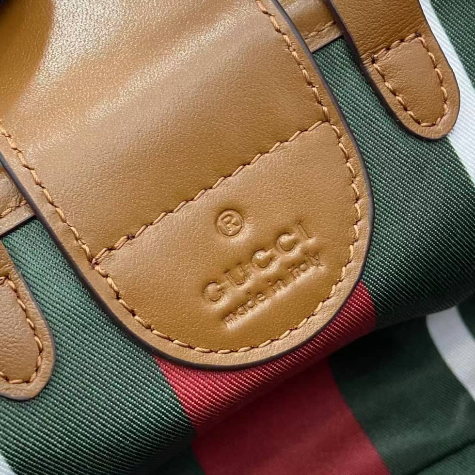 Gucci GG Emblem Mini Brown Shoulder Bag 855491_8_157840 Gucci GG Emblem Mini Brown Shoulder Bag 855491