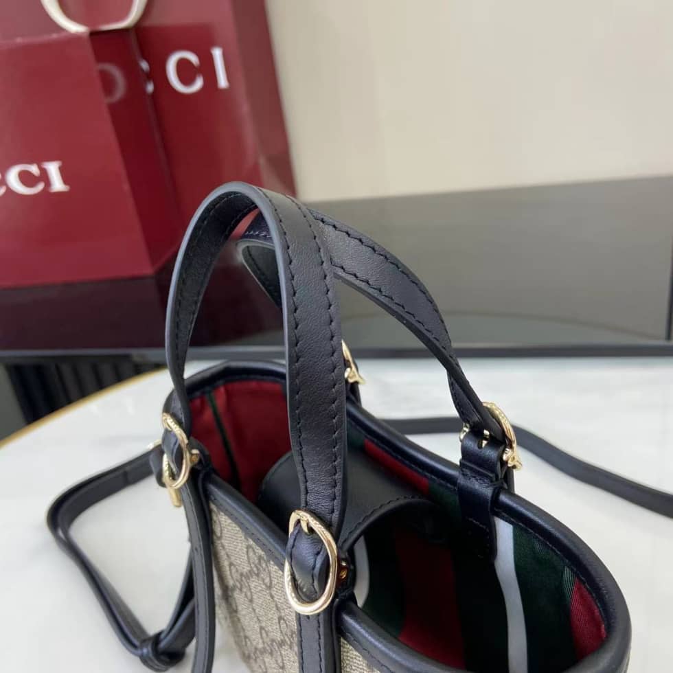 Gucci GG Emblem Mini Shoulder Bag Black Brown_6_157850 Gucci GG Emblem Mini Shoulder Bag Black Brown