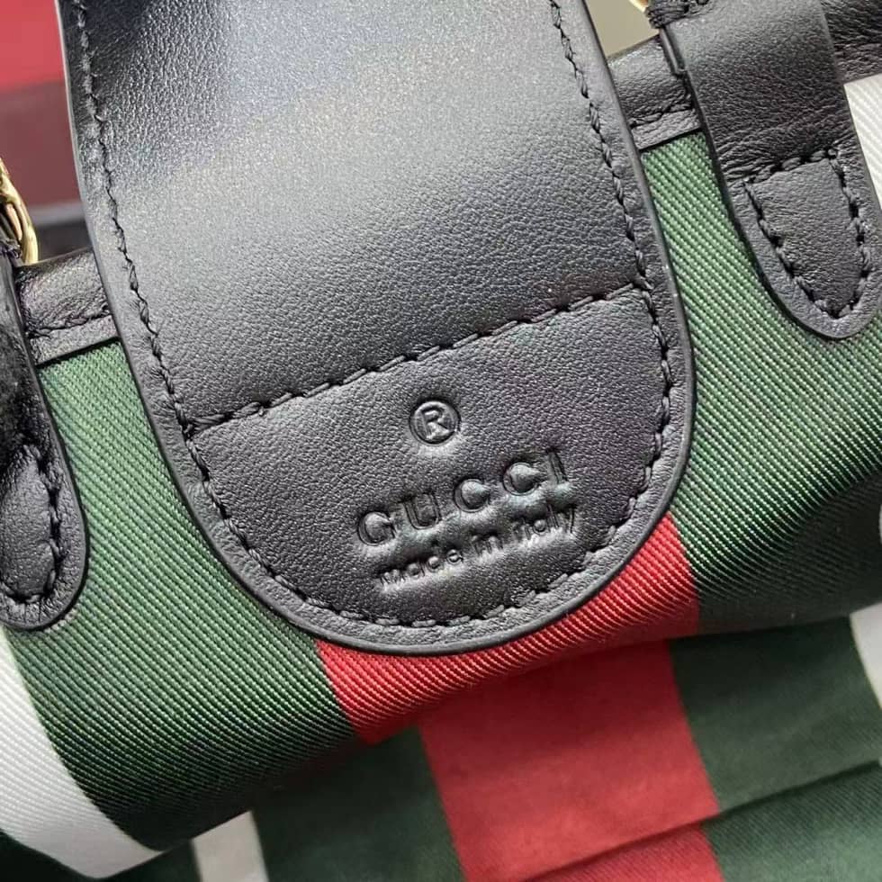 Gucci GG Emblem Mini Shoulder Bag Black Brown_8_157850 Gucci GG Emblem Mini Shoulder Bag Black Brown