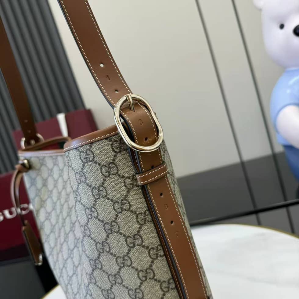 Gucci GG Emblem Medium Shoulder Bag Brown 847452_3_157880 Gucci GG Emblem Medium Shoulder Bag Brown 847452