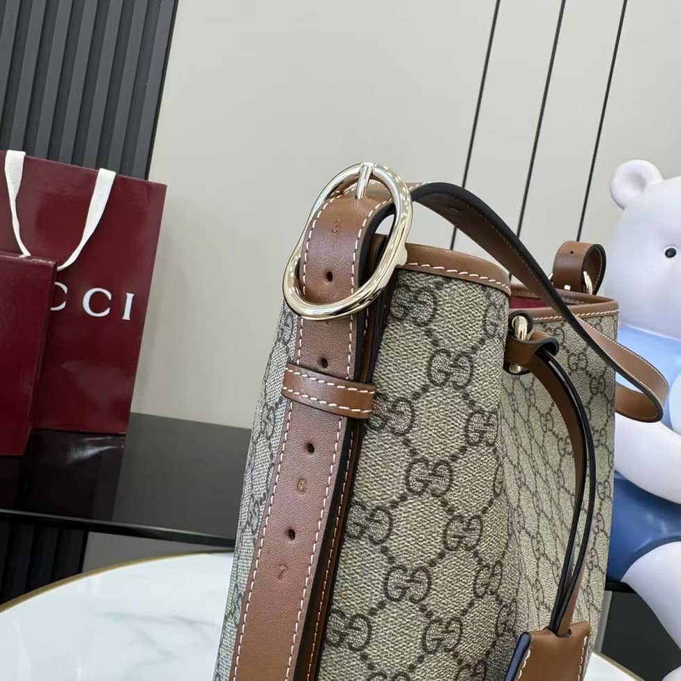 Gucci GG Emblem Medium Shoulder Bag Brown 847452_4_157880 Gucci GG Emblem Medium Shoulder Bag Brown 847452