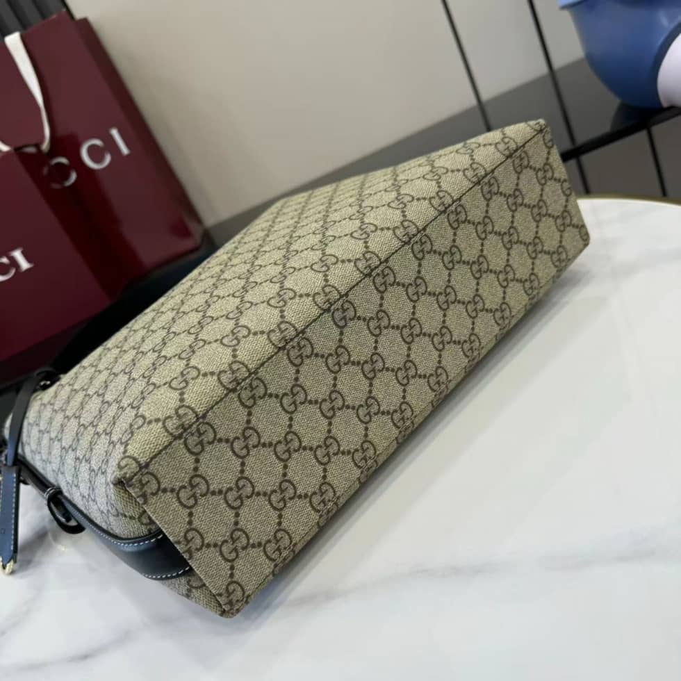 Gucci GG Emblem Medium Shoulder Bag Black Brown_3_157890 Gucci GG Emblem Medium Shoulder Bag Black Brown