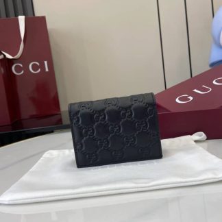 Gucci GG Emblem Black Bifold Wallet 847207