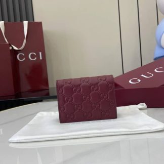 Gucci GG Emblem Red Bifold Wallet 847207